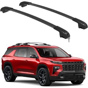 Lockable Car Roof Rack Cross Bars Compatible with Chevrolet Traverse 2022-2024,Aluminum Crossbars for Roof Rack Cargo Carrier Bag Bike Canoe Kayak,Chevrolet Traverse Accessories