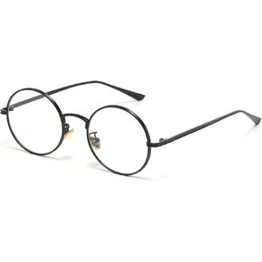 Classic Round Glasses for Women Men Retro Circle Clear Lens Non-Prescription Metal Frame Glasses