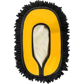 Car Wash Brush with Long Handle, Microfiber Car Wash Mop with Replaceable Chenille Brush Head, Soft Cleaning Brush with 15° Curved Extension Pole Car Wash Kit for RV Truck Camper, YELLOW