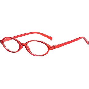 FEISEDY Y2K Retro Oval Blue Light Glasses for Women Fashion Small Face Eyewear Frame 90s Nerd Fake Cosplay Eyeglasses B0258