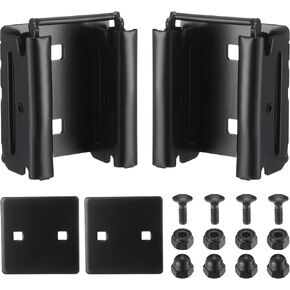 Blulu 2 Pcs E Track Connector Double Fittings E Track Accessories for Enclosed Black Alloy Steel E Track Tie Down System for Secure Motorcycles Cargo Loads Bikes in Trailers Trucks