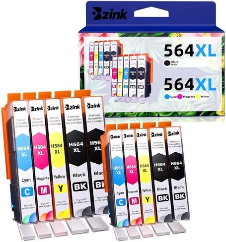 Compatible Ink Cartridge Replacement for HP 564XL 564XL Ink High Yield 10 Combo Pack (4 Black& 2 C/M/Y) for Photosmart 5520 6510 6515 6520 7520 7525 D7560 DeskJet 3520 3522 OfficeJet 4620 in Saudi Arabia