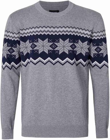 Mens Crewneck Knitted Sweaters: Cotton Long Sleeve Soft Casual Pullover in Kuwait