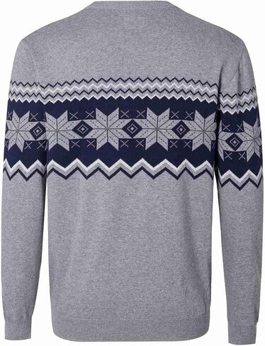 Mens Crewneck Knitted Sweaters: Cotton Long Sleeve Soft Casual Pullover in Kuwait