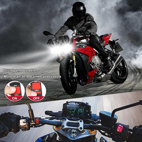 OFFROADTOWN LED ضوء شريط الأسلاك تسخير عدة ث / دراجة نارية المقود التبديل 10A الصمامات 2 يؤدي تسخير الأسلاك للمصباح الأمامي القيادة أضواء الضباب أضواء مساعدة للدراجات النارية ATV الترابية دراجة دراجة in Kuwait