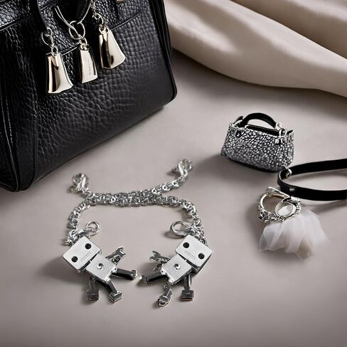 2PCS Shoe Charms Chain Shoelace Chains DIY Punk Shoe Accessories Decoration for Boot Sneaker Bag Handbags Pants Chain Keychain Cool Party Shoe charms for Girl Women in Kuwait