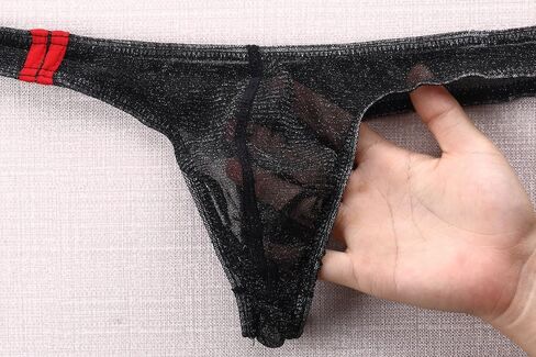 Men's Spandex Thong Low Rise Slim Fit Bikini Briefs Underwear in Kuwait