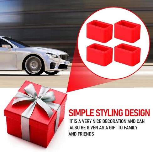 4 قطع من حامل إبزيم حزام الأمان، معزز بإبزيم حزام السيليكون، أداة تحرير مشبك مقعد السيارة لسهولة الوصول إلى مشبك حزام مقعد السيارة العالمي (أحمر) in Kuwait