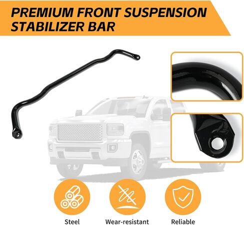 55398938AC Steel Front Suspension Stabilizer Bar, Compatible with 2011-2018 Ram 1500, 2019-2022 Ram 1500 Classic 4WD in Kuwait