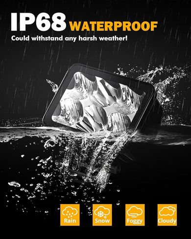 Auxbeam 3.5 بوصة فلوش جبل LED أضواء جراب، 40W مكعب الطرق الوعرة القيادة ضوء احتياطي أبيض الفيضانات شعاع خندق عكس الضوء مع DT الأسلاك تسخير عدة لشاحنة UTV ATV SUV 4x4 سيارة in Kuwait