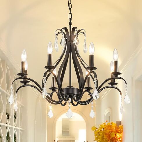 24" Gold Chandelier Light Fixture: Modern Chandeliers for Dining Room, 4 Light Gold Crystal Chandeliers, Farmhouse Dining Room Light Fixtures, for Entryway,Kitchen Island,Bedroom,Staircase in Saudi Arabia