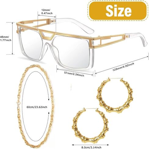 Hip Hop Costume Kit 80s 90s Yoga Pants Jewelry Outfit Christmas Rapper Accessories for Women in Saudi Arabia