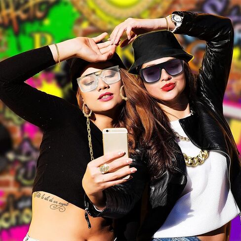 Hip Hop Costume Kit 80s 90s Yoga Pants Jewelry Outfit Christmas Rapper Accessories for Women in Saudi Arabia