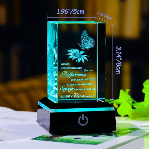هدايا التقاعد للنساء والرجال 2024 زميل العمل، 3D كريستال الذهاب بعيدا هدية لزميل العمل ترك الهدايا للنساء هدايا وداع لرئيسه ترك الوظيفة، هدايا التقاعد سعيدة للممرضات صديق المعلم in Kuwait
