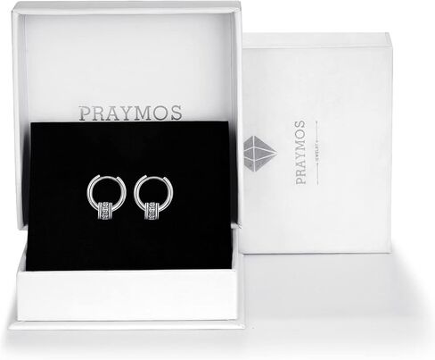 PRAYMOS 925 Sterling Silver Earrings Viking Runes Earrings for Men Women Small Hoop Earrings Men Hypoallergenic Huggie Earrings for Sensitive Ears in Kuwait