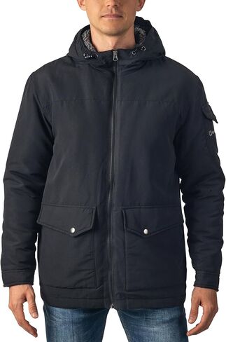 Alpine Swiss Shane Mens Sherpa Lined Parka Hooded Winter Coat Cargo Utility Jacket in Saudi Arabia