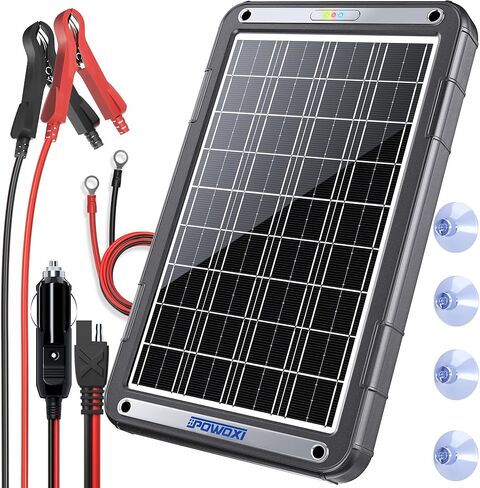 POWOXI Upgraded MPPT 15W Solar Car Battery Charger&Maintainer Solar Trickle Charger for Car Battery12v Portable Waterproof Built-in MPPT Charging Controller for 12 Volt Car RV Trailer Marine Boat in Saudi Arabia
