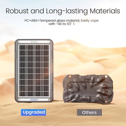 POWOXI Upgraded MPPT 15W Solar Car Battery Charger&Maintainer Solar Trickle Charger for Car Battery12v Portable Waterproof Built-in MPPT Charging Controller for 12 Volt Car RV Trailer Marine Boat in Saudi Arabia