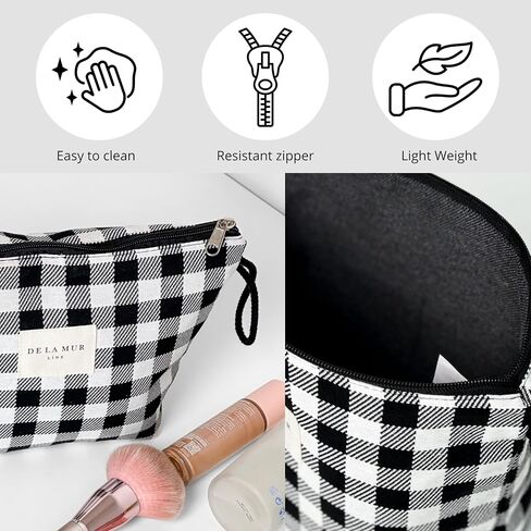 Large Floral Travel Makeup Bag – Patterned Cosmetic Bag for Women, Boho Toiletry Organizer for Travel Accessories, Gifts for Women, Made in Spain in Saudi Arabia