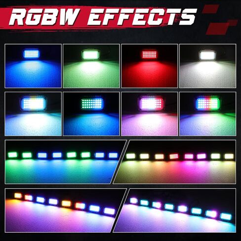 OFFROADTOWN RGBW Rock Lights 4 Pods LED Rock Light Kit for UTV ATV with APP RF Control & Timing & Music Mode Multicolor Neon Underglow Kit Bright Underbody Lights for Golf Cart RZR Trucks Jeep SUV Car in Saudi Arabia