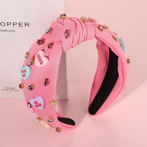 CEALXHENY Valentine’s Day Headbands for Women Conversation Heart Headbands Pink Heishi Bracelets LOVE XOXO Earrings Valentine’s Day Outfits Accessories Jewelry Gifts Party Favors in Saudi Arabia
