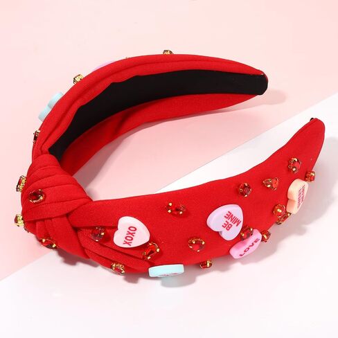 CEALXHENY Valentine’s Day Headbands for Women Conversation Heart Headbands Pink Heishi Bracelets LOVE XOXO Earrings Valentine’s Day Outfits Accessories Jewelry Gifts Party Favors in Saudi Arabia