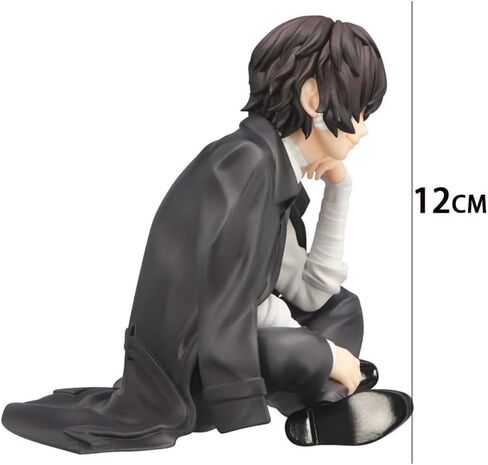 2PCS Nakahara Chuuya/Dazai Osamu Anime Figure Dazai Osamu Noodle Stopper Figurine Sitting Pose Character Model Desktop Decoration in Kuwait