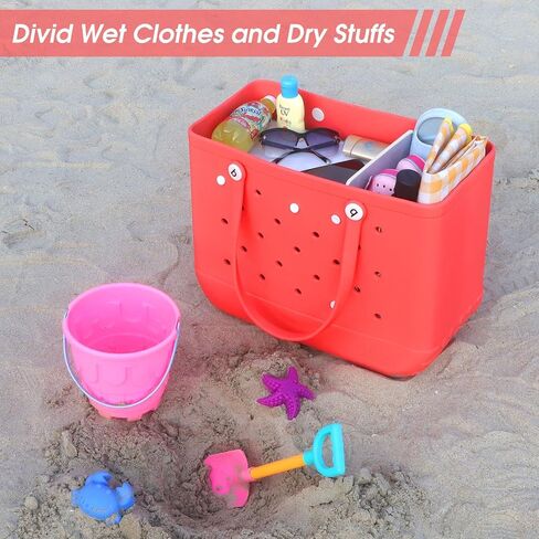 2pcs Divider Tray for Bogg Bag, ABS Plastic Beach Bag Divider Tray for Bogg Tote Bags, Divides for Bogg Bag Accessories Inserts Compatible with Original XL Size Bogg Bag Divider Tray (White) in Saudi Arabia