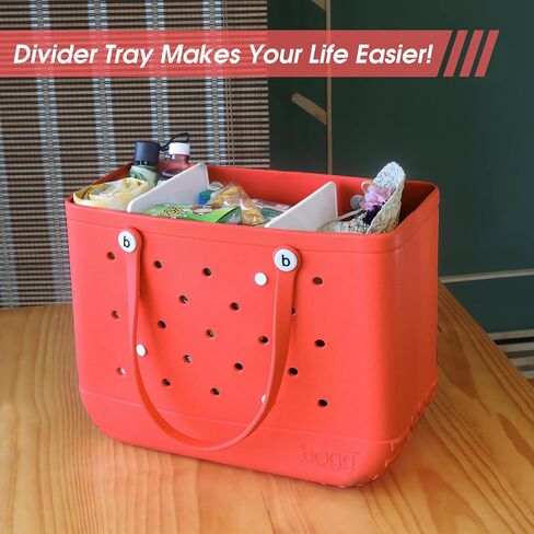 2pcs Divider Tray for Bogg Bag, ABS Plastic Beach Bag Divider Tray for Bogg Tote Bags, Divides for Bogg Bag Accessories Inserts Compatible with Original XL Size Bogg Bag Divider Tray (White) in Saudi Arabia