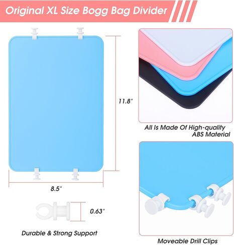 2pcs Divider Tray for Bogg Bag, ABS Plastic Beach Bag Divider Tray for Bogg Tote Bags, Divides for Bogg Bag Accessories Inserts Compatible with Original XL Size Bogg Bag Divider Tray (White) in Saudi Arabia