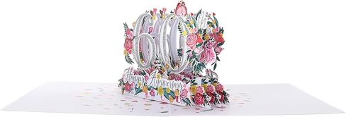 Happy 65th Milestone Anniversary 3D Pop Up Greeting Card - Perfect Couple, Elegant Wedding, Marriage, Romantic, Being Together, Sapphire Congratulations, Lovebirds in Saudi Arabia