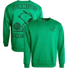 Peanuts Men's Snoopy Sweatshirt - Chest & Back Fleece Pullover Crewneck Graphic Sweatshirt - Long Sleeve Shirts for Men S-XL
