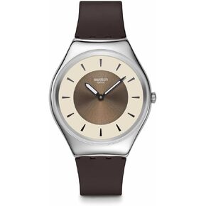 Swatch Unisex Casual Watch Brown Stainless Steel Quartz Hazel Delight