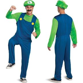 Super Mario Classic Luigi Costume for Adults