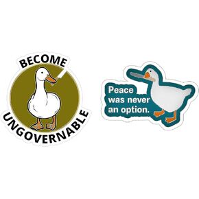 Become Ungovernable and Peace was Never an Option Outdoor Vinyl Sticker Decal Pack of 2 Stickers 5inch for Car Truck SUV Window, Bumper, Laptops