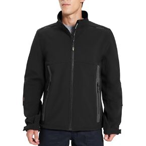 DURAWERK Softshell Jacket Mens Fleece Jacket Water Resistant Jackets Work Jackets for Men Tactical Jacket Windbreaker