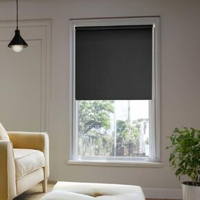 Blinds for Windows, Blackout Shades with Thermal Insulated, UV Protection Roll UP and Down Window Blinds for Home, Door, Kitchen, Bathroom (72" W x 68" L, Black)