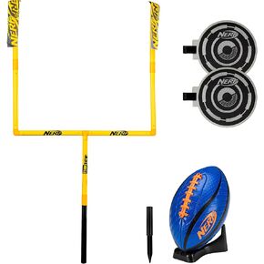 Nerf Punt and Pass Football Goal Post Set - Complete All in One Set - Included Removeable Knockout Targets