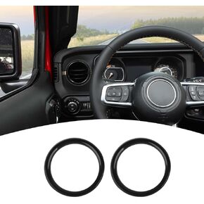 for 2024 Jeep JL Dash Air AC Vent Cover Trim Ring Red for 2024 Jeep Wrangler JL JLU & Gladiator JT Red Interior Accessories 2pcs