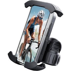 Bike Phone Holder, Motorcycle Phone Mount with Safe Lock, Bike Accessories Phone Holder for Bike, Bicycle, Electric Scooter, Motorcycle