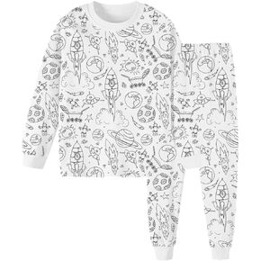 Tiko & Hayko HAND PAINTED HOMEWEAR SET/COLORING PAJAMAS SET FOR BOY AND GIRL in Saudi Arabia