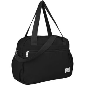 حقيبة رياضية للنساء، حقيبة دفل للسفر مع جيب مبلل، حقائب حمل لعطلة نهاية الأسبوع للنساء، حقيبة سفر مقاومة للماء، أسود in Kuwait