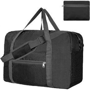 For Spirit Airlines Personal Item Bag 18x14x8 Foldable Carry on Bags for Airplanes Travel Duffel Bags for Women and Men(Snow Navy (With Shoulder Strap))