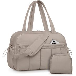 Travel Duffle Bag for Women: Weekender Bags with Toiletry Bag Gym Yoga Bag with Wet Pocket Water Resistant Weekend Carry on Duffel Tote Bag for Workout Sports Hospital Bags Black in Saudi Arabia