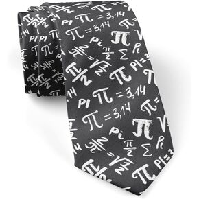 ( Pi Symbol ) Fashion Novelty Necktie, Conversation Neckwear Ties Great for Party and Events