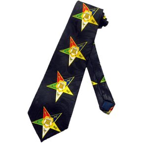 Steven Harris Mens Order of the Eastern Star Necktie - Black - One Size Neck Tie