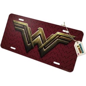 GRAPHICS & MORE Justice League Movie Wonder Woman Logo Novelty Metal Vanity Tag License Plate
