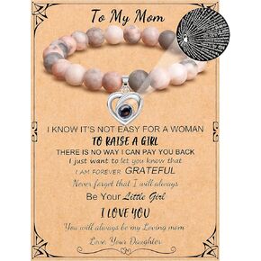 JoycuFF 100 Languages I Love You Bracelet Unique Gifts for Daughter Granddaughter Sister Niece Girlfriend Meaningful Beads Chirstmas Anniversary Birthday Women Jewelry
