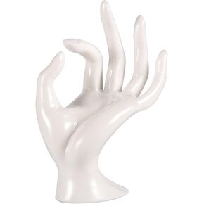 ChezMax Jewery Display Hand Ring Holder - Jewelry Organizer Stand, Necklace Stand, Preppy Jewelry Holder, Aesthetic Room Decor, White Cute Y2k Room Decor for Women in Kuwait