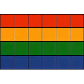 Classroom Rug Elementary 8'x12' Carpets Large Rainbow Rugs 24 Seats for Class